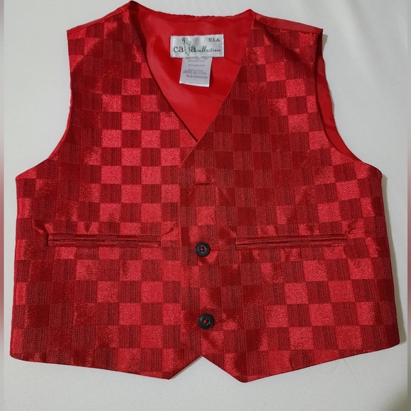 Kids suit black and red...coat, pant and vest with tie for age 2 years - Picture 2 of 7